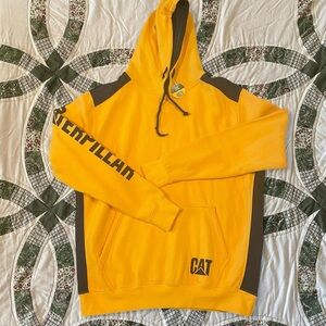 Caterpillar Yellow Hoodie Pullover Size XL Workwear Utility Farm Outdoors